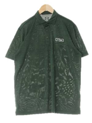 언더아머 그린 브러쉬스트라이프 저지반팔카라티
