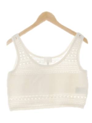 h&m 아이보리 면 짜임크롭뷔스티에