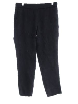 h&m 블랙 물결주름패턴 비스코스혼방 크롭슬림핏슬랙스팬츠