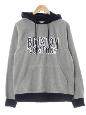 brixton 그레이 프린팅 면혼방 나그랑투톤후디