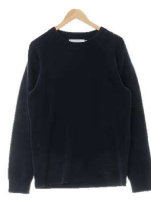 h&m 네이비 면혼방 크루넥솔리드니트