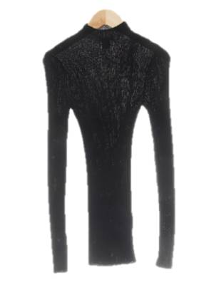 h&m 블랙 모크넥골지롱니트