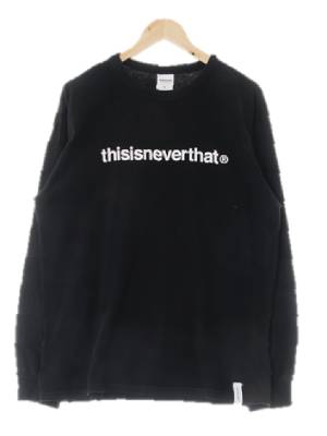 thisisneverthat 블랙 면 긴팔티셔츠
