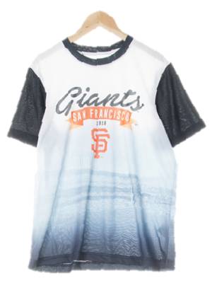 genuine merchandise 그레이블랙 야구장소매배색반팔쿨티