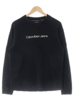 캘빈클라인 진 블랙 면 중앙스몰로고긴팔티