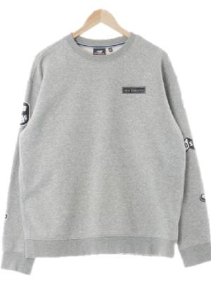 뉴발란스 멜란지그레이 프린팅 면혼방 보스턴오버핏맨투맨