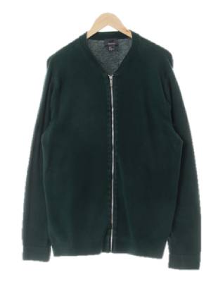 h&m 다크그린 면 니트블루종