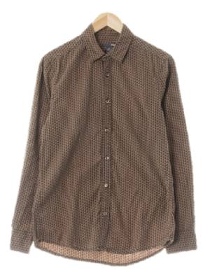 h&m 커피색면 긴팔셔츠