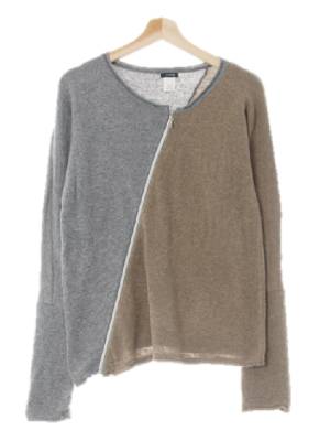 jcrew 베이지그레이 울 크루넥사선집업니트가디건