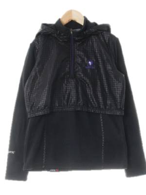 블랙야크 차콜 하운드체크 바람막이배색집업후드티