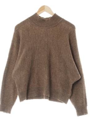 h&m 멜란지브라운 울혼방 반목가오리니트