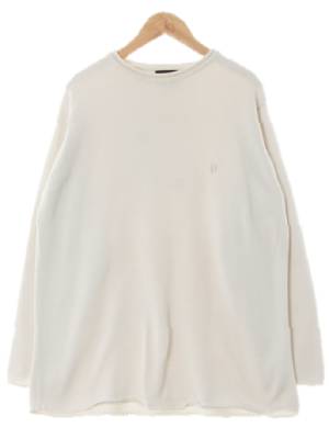 dkny 아이보리 면 더블라운드긴팔니트티
