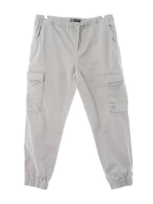 자라 그레이 면혼방 워싱조거팬츠