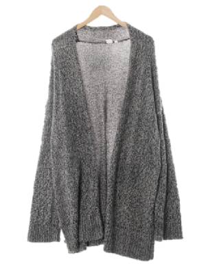 gap 다크그레이믹스 알파카혼방 오픈형롱가디건