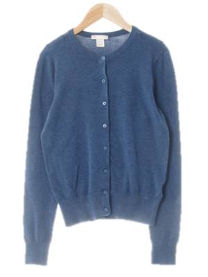 h&m 멜란지프렌치블루 비스코스혼방 슬림가디건
