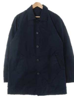 에잇세컨즈 네이비 절개롱트렌치코트