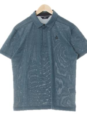 munsingwear 그레이 나일론혼방 스몰로고카라반팔티