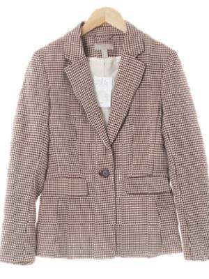 h&m 버건디 하운드체크 원버튼슬림블레이저