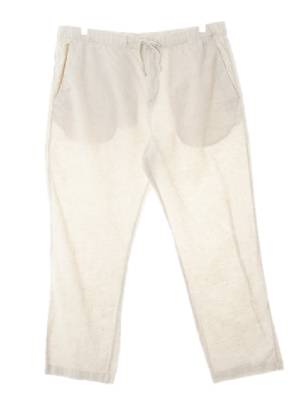 h&m 베이지 린넨혼방 베이직팬츠