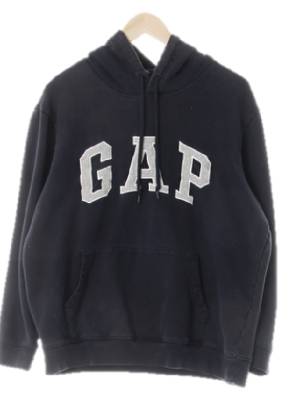 gap 네이비 면혼방 중앙빅로고기모후드티