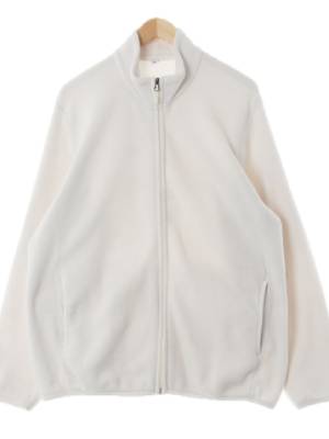 유니클로 화이트 플리스반목집업