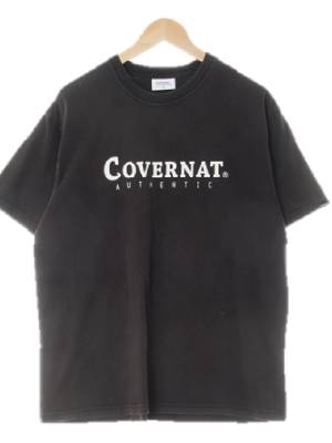 커버낫 빈티지초코브라운 면 빅로고루즈핏반팔티