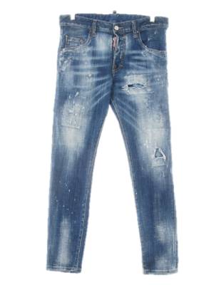 dsquared2 블루 데님 디스트로이드슬림스키니진