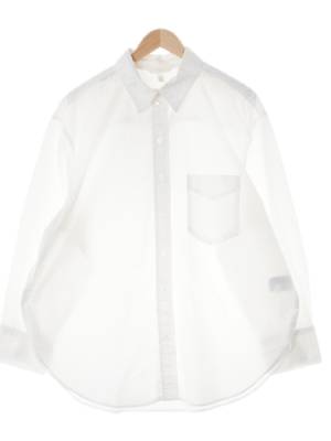 h&m 화이트 면 오버핏셔츠