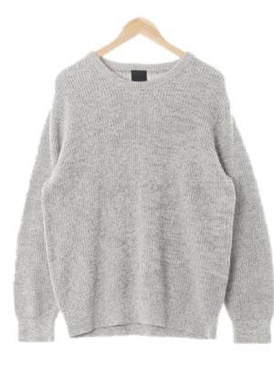 h&m 그레이 면혼방 보카시스웨터