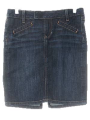 gap 진청 데님 워시드히든버튼데님스커트