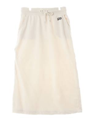 gap 아이보리 면혼방 자수로고롱트레이닝스커트