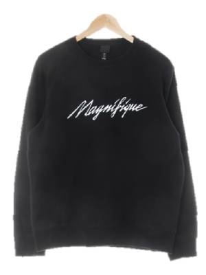 h&m 블랙 면혼방 빅자수레터링기모맨투맨
