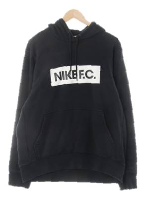 나이키 블랙 면혼방 FC기모후드티