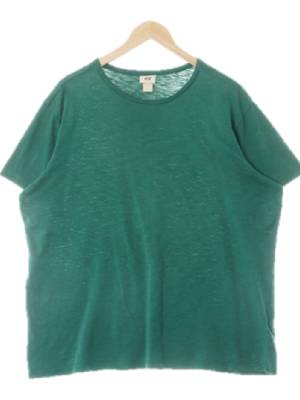 h&m 그린 면 라운드슬라브반팔티 