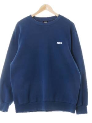 fcmm 다크프렌치블루 면혼방 기모라운드넥스웨트셔츠