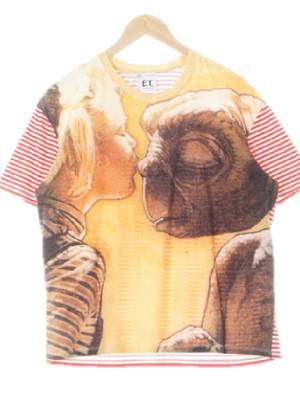 자라 머스터드레드 스트라이프 면 이티배색반팔티