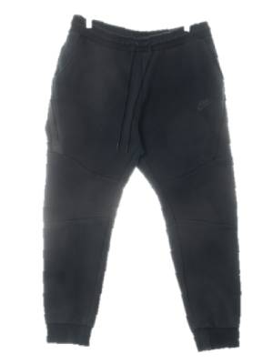 나이키 블랙 면혼방 절개조거트레이닝테크팬츠