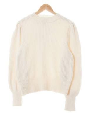 h&m 화이트 광택하프넥벌킨니트스웨터