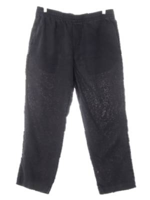 h&m 블랙 린넨 밴딩마팬츠