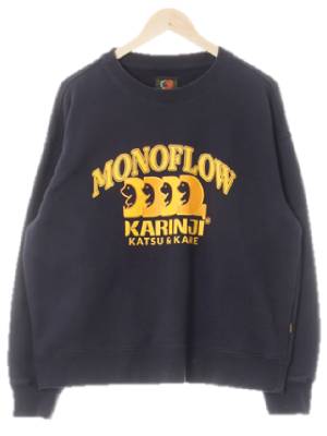 monoflow 네이비 면 다크옐로우빅로고맨투맨