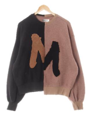 maison mined 브라운블랙 부클반전패치루즈맨투맨