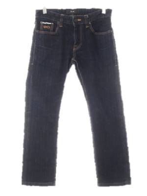 plac 진청 데님 미들크롭진