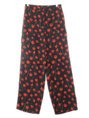 h&m 블랙 플라워패턴 밴딩쿨와이드꽃팬츠