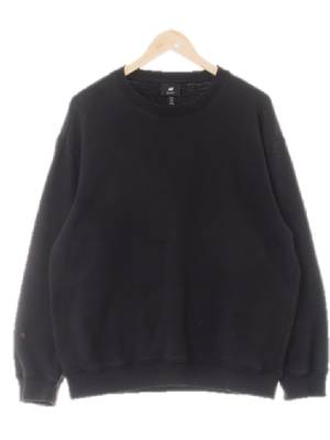 h&m 블랙 면혼방 루즈스웨트셔츠