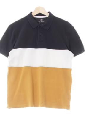 h&m 블랙화이트허니머스터드 면 삼색PK반팔티