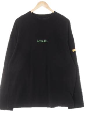 armaillis 블랙 면 중앙스몰로고긴팔티