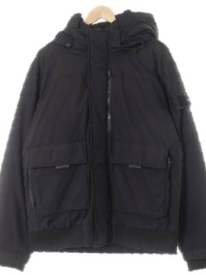 lonsdale 블랙 덕다운 우븐숏푸퍼패딩다운점퍼