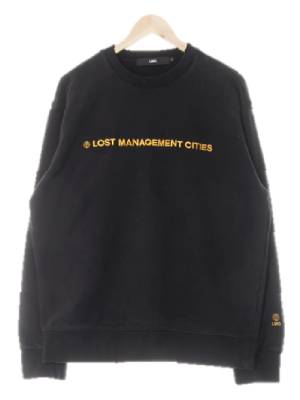 lmc 블랙 면 로스트매니지먼트맨투맨