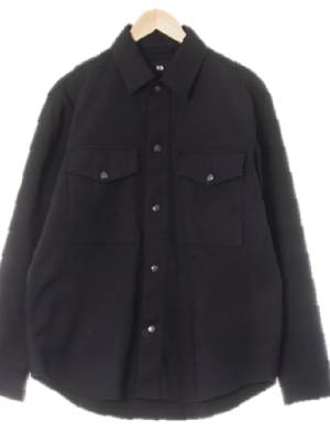 h&m 블랙 면혼방 모던빅포켓셔츠형자켓