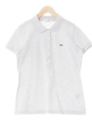 라코스테 라이트멜란지그레이 면혼방 악어패치로고반팔폴로티